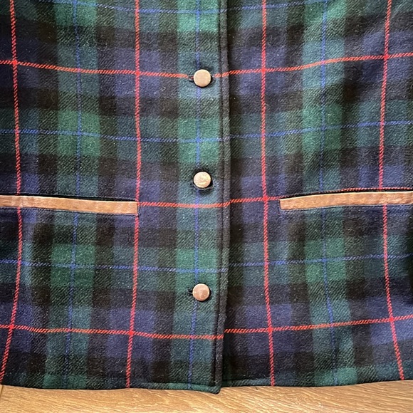 Plaid wool coat Youth 8-10 - Picture 4 of 4